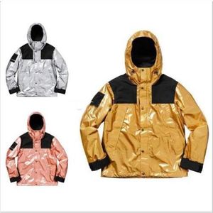 2023 Herrjacka Kvinnor Windbreaker Jacket Herrkl￤der Metalliska Mountain Parka vinterrockar