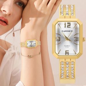 Wristwatches Rose Gold Bangle Bracelet Watches Women Fashion Stainless Steel Clock Ladies Watch Zegarek Damski Relogio FemininoWristwatchesW