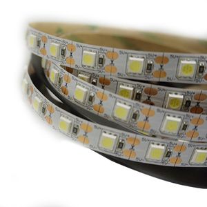 5V LED-striplampor 1m 60 lysdioder SMD 5050 RGB Flexibel f￶r￤nderlig flerf￤rgad f￶r TV-hemk￶kb￤ddsdekoration med stark lim Crestech