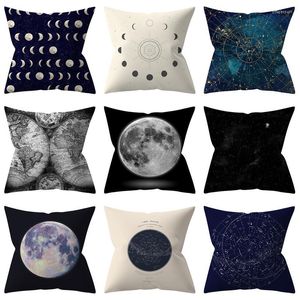 Kissen Weltraum Planet Mond Schwarzes Loch für Kinder Geschenk bedruckter Bezug Stuhl Sitz Sofa Dekoration Zuhause Freund Geschenk Kissenbezug