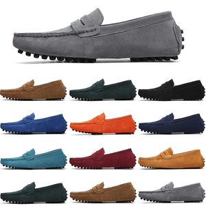 On Mens Men Slip Shoes Casual Lazy Suede Leather Shoe Big Size 38-47 Chocolate 294 S 34167 43308