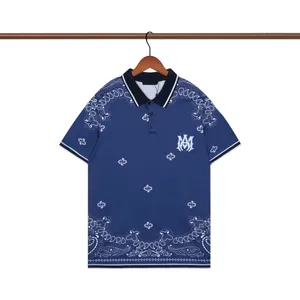 Plus-Tees-Poloshirts für Herren. Rundhalsausschnitt, bestickte und bedruckte Sommerkleidung im Polar-Stil mit reiner Street-Baumwolle w1zs