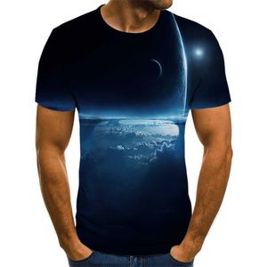 T-shirt da uomo 2021 Four Seasons New Best Selling Cosmic Star Print Top Manica corta Top Design Semplicità T-shirt oversize facile da indossare L230222
