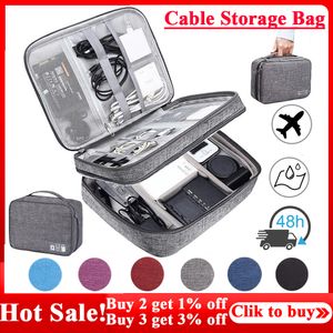 Other Housekeeping Organization Cable Storage Bag Waterproof Digital Electronic Organizer Portable USB Data Line Charger Plug Travel 230221