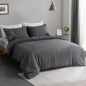 Bedding sets Velvet Patchwork Sets Single Double Duvet Cover Solid Color King Queen Size Quilt Comfortable Home Textile 230222
