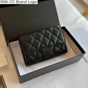 CC Wallets French Women Mini Caviar Wallet Bag Leather Quilted Fashion Clutch Multi Pochette Luxury Designer Handbag Portacarte Birkin Coin Purse Classic Flap