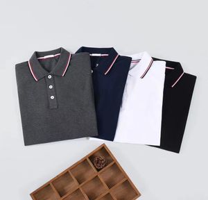 Harfler Rozeti Nakış Casual T-Shirt Erkekler Giyim M-2XL 4 Renkler Tops ile 2023 Tasarımcı Polos Yaz Erkek Polo Gömlek