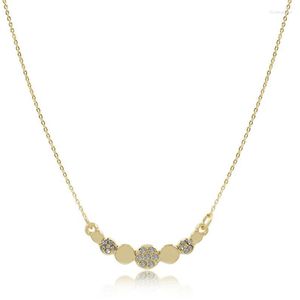 Подвесные ожерелья модная шарм для женщин Подарок винтажная монета золотые цветы Цветы