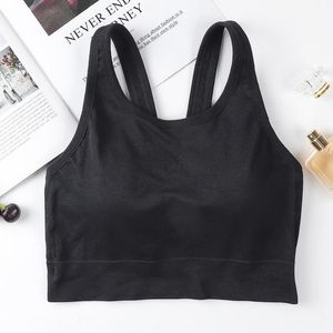 Abbigliamento da yoga Reggiseno sportivo da donna Canottiera con tubo raccolto Top avvolto sul petto Sling Fitness Confortevole biancheria intima traspirante con coppa fissa