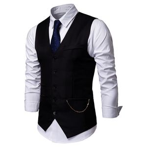 Men's Vests s Suit Wool Smart Causal Retro Waistcoat Slim Fit Formal Solid Color Lapel Single Breasted 230222