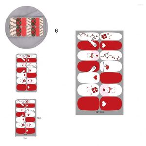 Nail Stickers Adhesive Sticker Removable Transfer Elk Gloves Socks Pattern Long Lasting Year 2D Manicure