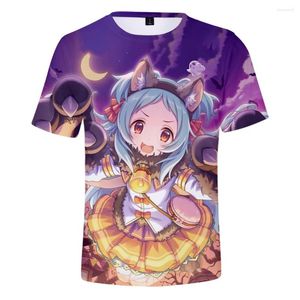 Men's T Shirts 2023 Princess Connect! Re: Dyk 3D-tryckta herr- och kvinnors kortärmade Casual T-shirt All-Match Streetwear Clothes