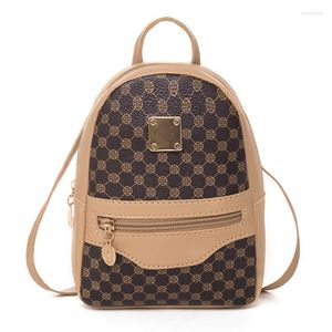 Skolväskor Fashion Lady Mini Ryggsäck Högkvalitativ PU -läder Multifunktionell förvaring Bag Girls Daily Använd Small Back Pack