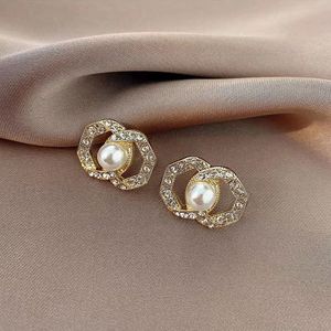 18k Gold Plated Luxury Brand Designers Double Letters Stud Long EarDrop Geometric Classic Women S925 Silver Crystal Rhinestone Earring Wedding Party Jewerlry 001