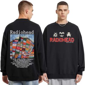 Felpe con cappuccio da uomo Felpe con cappuccio Radiohead Vintage Print Couples Felpa con cappuccio Hip Hop Rock Band Hail To The Thief Music Album Fleece Streetwear Tuta L230222