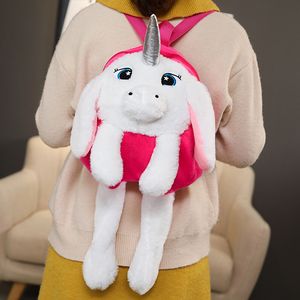 Kawaii japon￪s White Rabbit Backpack School School Plush Plush Toy Toy crian￧as crian￧as meninas namoradas presentes de anivers￡rio estudantil