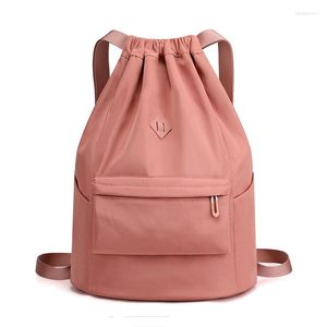 Borse da scuola Zaino da donna portatile con coulisse Zaino da viaggio leggero da ragazza Borsa da shopping in nylon impermeabile Sport Escursionismo Zaino da nuoto