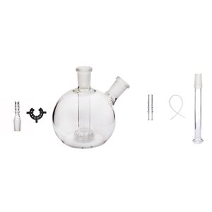 Mega Globe Glass Water Pipe Bong Whip Bocchino Kit 6 in 1 80mm Diametro 14mm Femmina