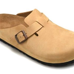 German Slippers Designer Birkinstocks Slippers Boken Baotou Women's Shoes Men Wear Boken Boston Leather Cork Semi-trailer OHSO