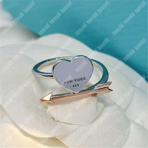 Designer-Ring für Frauen, Luxus-Armband, Silber, Designer-Schmuck, Liebesherz, modische Ringe, Goldpfeil, Halsketten, Armbänder, Set