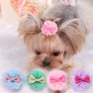 Dog Apparel Hair Clips Cat Sweet Bubble Bow Hairpins Puppy Beauty Supplies Pet Butterfly Knot Floral Grooming Accessories Barrette