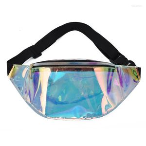 Taillentaschen, holografische PVC-Packungen für Damen, Fanny-Gürteltasche, Festival, Bum, Umhängetasche, Workout, Reisen, lässig, Brusttasche