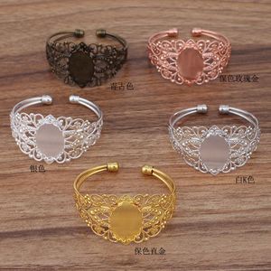 Bracciale Accessori per capelli in metallo Impostazioni bracciale Creazione di gioielli per fai da te Materiali classici vintage alla moda fatti a mano