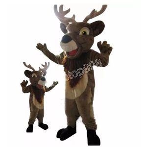 Performance Halloween Elk Mascot Costume simulation Cartoon Anime theme character Adults Size Christmas Outdoor Advertising Outfit Suit For Men Women