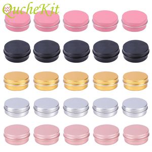 Food Savers Storage Containers 30pcs 5 10 15 20 30 50g Rosegold Round Empty Silver Aluminum Tin Spice Candle Jars Cosmetic Lip Balm Container Refillable Bottle 230221