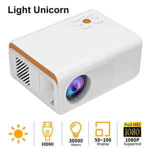 Projectors Light Unicorn X70 Portable LED Mini Projector Support 1080p (WIFI Valfritt) Video Beamer HDMicompatible USB för hemmabio J230222