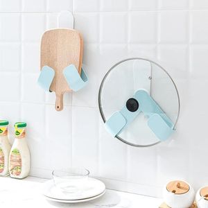 holders Kitchen Multi-function Rotating Folding Pot Cover Rack Wall-mounted Punch-free Pots Storage Cutting Board Racks Wall Rack