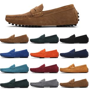 Sapatos casuais masculinos em homens deslizam calça de couro preguiçosa grande tamanho 38-47 cinza vermelho 452 s s