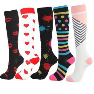 5pc strumpor hoSiery mode män kompression strumpor passar åderbråck strumpor män kvinnor utomhus knä hög sjuksköterska unisex sport spelar strumpor z0221