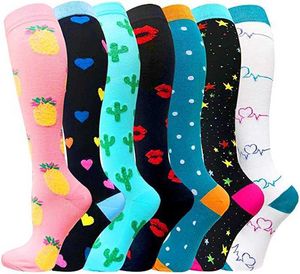 5 st strumpor Hosiery Dropshipping Multi Pairs Compression Strumpor Varicose Venes Socks For Men Women Nurses Unisex Sports Socks for Anti Trötthet Z0221