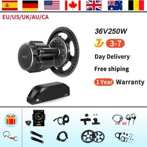 BAFANG 250W Motor Kit Mid Drive Motor Electric Bicycle Kit для BBS01B с литиевой батареей 36V15,6AH 18650 ячейки