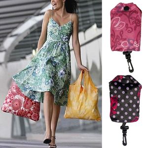 Bolsas de armazenamento tamanho grande nylon grosso grande bolsa de poliéster reutilizável ombro portátil Bolsas femininas bolsa dobrável bolsa de compras dobrável