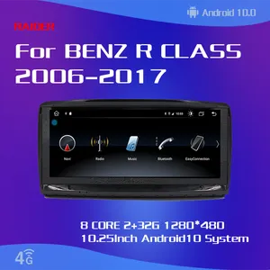 Player Raider Android10.0 نظام 10.25 بوصة تعمل باللمس-وحدة رأس الشاشة-R-Class W251 2006-2023 Savigation 8 Core 2 32G Car DVD