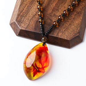 Scorpion Amber Naszyjnik Wisiorka Kobiety moda uroku biżuteria naturalne naszyjniki z żywicy bajtatycznej kropli wisiorki amulet prezenty