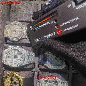 Högkvalitativ mode Iced Out Watchesmens handled lyxiga runda Cut Lab GR DDGU 7XJC787