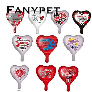 Andere Event Party Supplies 50 Stück 10 Zoll Spanisch TE AMO Herz Aluminiumfolie Ballon Geburtstag Hochzeit Valentinstag Dekor Ballon Helium Globol 230221