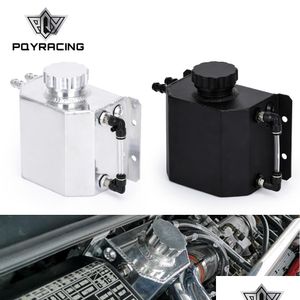 Fuel Tank Pqy Universal 1L Aluminum Oil Catch Can Reservoir With Drain Plug Breather Pqytk57 Drop Delivery Automobiles Motorcycles Dhb1G