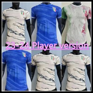 23 24 Italys Soccer Player Version Jerseys Scamacca Immobile Chiesa Football Shirts Raspadori Jorginho Barella Bastoni Verratti Maglia Italiana National Team