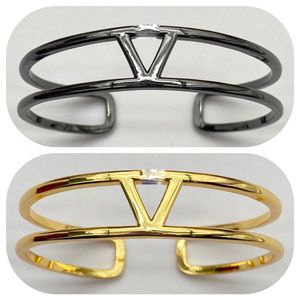 Unisex Tasarımcı Bilezik Kuff Bangle Erkekler için Barko Hediye Şanslı Mektup Takı 18K Altın Kaplama Bangles High End Moda Takı