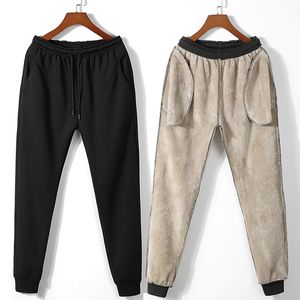 Men's Pants Winter Outside Warm Joggers Men Sweatpants Streetwear Fleece Trousers PantMen's