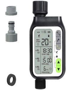 Vattenutrustning Sprinkler Timer med 3 separata program Slang Rain Sensor Auto amp Manual Mode3798419