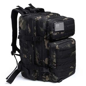 50L Camouflage Army Backpack Men Military Tactical Bags Assault Molle backpack Hunting Trekking Rucksack Waterproof Bug Out Bag 21258L