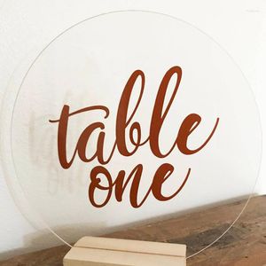 Party Decoration Personalized Clear Perspex/Acrylic Wedding Table Signs Round Acrylic Numbers Modern Decor