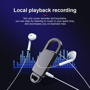 Portable recording pen key ring one-button recording high-definition noise reduction recording pen portable compact MP3 conference recording