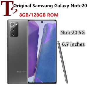 Samsung Galaxy Note20 Примечание 20 5G N981U1 6.7 8 ГБ оперативной памяти 128 ГБ ROM Octa Core Snapdragon 865plus NFC Оригинальный разблокированный сотовый телефон Бесплатный пост