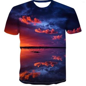 Męskie koszule 2023 3D T-shirt Męska moda Krajobraz Mapa Kolorowa mapa kreskówkowa postać Summer Short Sleeve Top xxs-7xl